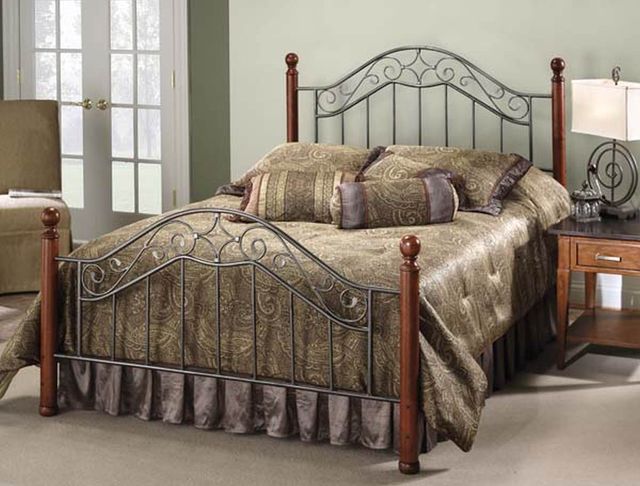 HH2 Home Martino Smoked Silver/Cherry King Bed-2