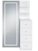 Elements International Vancouver White Floor Mirror with Storage-2