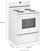Whirlpool® 30" White Freestanding Electric Range-2