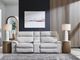 Signature Design by Ashley® Social Pointe 3-Piece Ash/Pearl Power Reclining Small Spaced Sectional-1