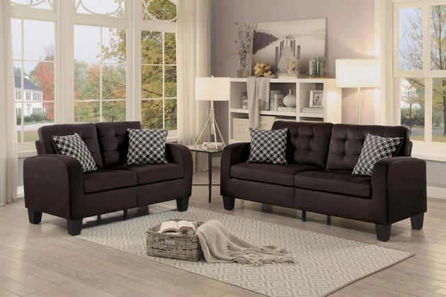 Homelegance® Sinclair Chocolate Loveseat-1