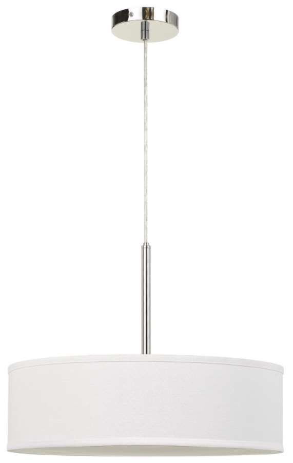 Cal® Lighting & Accessories Brushed Steel/Light Gray Dimmable Pendant-0