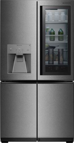 LG Signature 36 in. 22.8 Cu. Ft. Textured Steel™ Smart Wi-Fi Enabled Counter Depth French Door Refrigerator