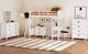 Elements International Hampton Kids White Youth Twin Loft Bed with Ladder and Desk-1