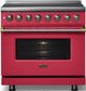 Viking® 5 Series 36" Valentine Pro Style Induction Range with Brushed Brass Trim-3