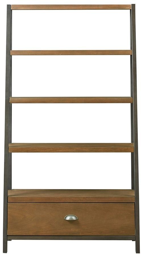 Olliix by Madison Park Brown/Bronze Seymore Bookcase-0