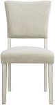 Elements International Bette White Upholstered Dining Side Chair-1