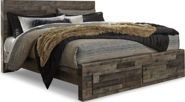 Benchcraft® Derekson 5-Piece Multi Gray King Storage Panel Bed Set-1