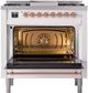 Ilve® Nostalgie II Series 36" Custom RAL Color Pro Style Dual Fuel Range-2