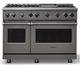 Viking® 7 Series 48" Damascus Gray Pro Style Liquid Propane Gas Range with 12" Reversible Griddle-0