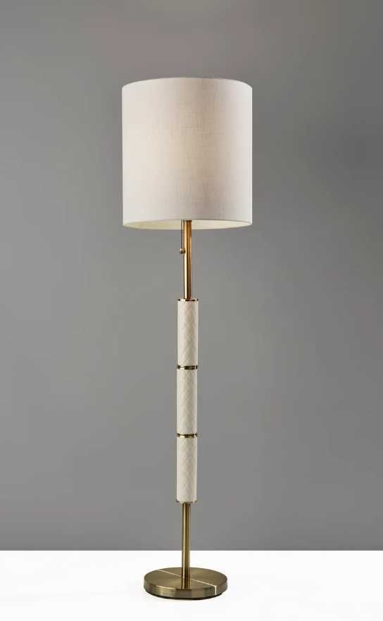 Adesso® Vanessa Antique Brass Floor Lamp-4