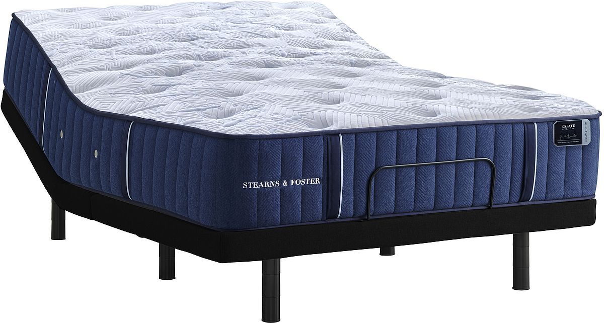 Stearns & Foster® Anne Estate Pocket Coil Firm Tight Top Queen Mattress and Reflexion® Lift 2.0 Queen Adjustable Bed Foundation