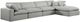 Meridian Furniture Comfy 2-Piece Gray 158" Sectional -0