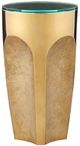 Currey & Company Lemy Clear Drinks Table with Brass Base-0
