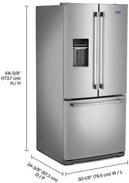Maytag® 30" 19.7 Cu. Ft. Fingerprint Resistant Stainless Steel French Door Refrigerator-2