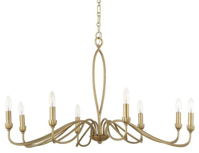 Uttermost® Corella Textured Soft Gold 8 Light Chandelier-3