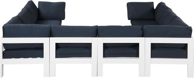 Meridian Furniture Nizuc 8-Piece Navy Outdoor Patio Modular Sectional Set-2