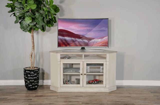 Sunny Designs™ Westwood Village Gray Corner TV Stand-1