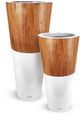 Le Present Lux Natura White And Wood 28" Planter-1
