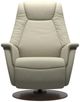 Stressless® by Ekornes® Customizable Max Leather Small Power Recliner with Moon Wood Base-2