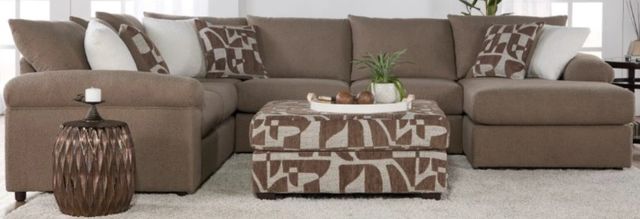 Hughes Furniture® 19900 3-Piece Cush Putty U-Shape Sectional-0