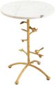 Crestview Collection Tweety Bird White Accent Table with Gold Base-2
