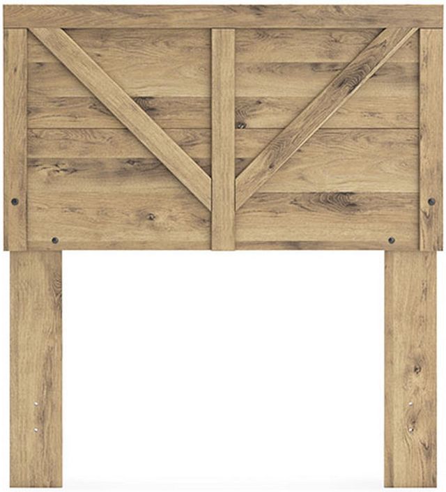 Signature Design by Ashley® Larstin Brown Twin Crossbuck Panel Bed-3