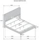 Coaster® Lucia Gray Eastern King Upholstered Panel Bed-3