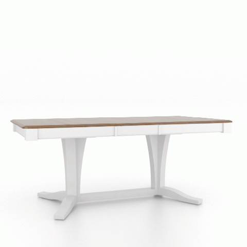 Canadel Customizable Gourmet 76" VR Base Dining Table with One Removable Leaf-3