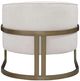 Bassett Mirror Neve Brushed Gold/Ivory Accent Chair-4