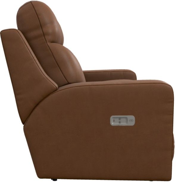 La-Z-Boy® Emmons Oak Leather Power Reclining Loveseat with Headrest-3