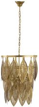 A & B Home Gold Metal Leave Chandelier-0