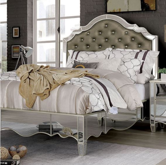 Furniture of America® Eliora Silver California King Bed-2