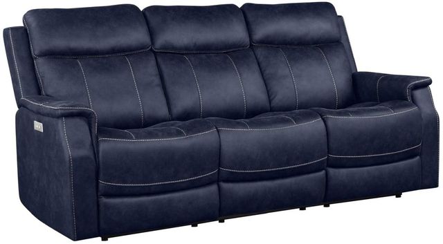 Steve Silver Co. Valencia Ocean Blue Power Reclining Sofa-0