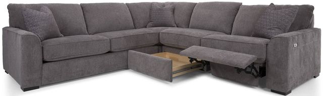Decor-Rest® Furniture LTD 2786 3 Piece Gray Power Reclining Sectional-2
