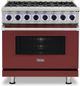 Viking® 7 Series 36" Reduction Red Pro Style Dual Fuel Natural Gas Range-0
