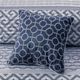 Olliix by Madison Park Bennett 4 Piece Reversible Jacquard Navy Full/Queen Coverlet Set-5