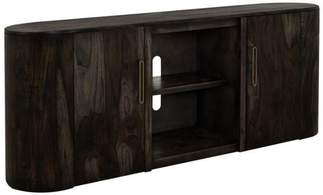 International Furniture Direct Balam Stained Dark TV Stand-0