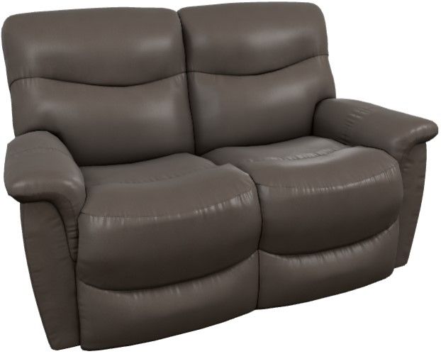 La-Z-Boy® James Walnut Leather Manual Reclining Loveseat-0