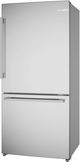Bosch® 100 Series 33” 17.2 Cu. Ft. Anti-Fingerprint Stainless Steel Counter Depth Bottom Freezer Refrigerator-2