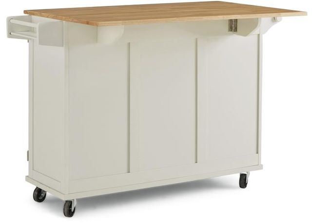 homestyles® Dolly Madison Natural Maple/White Kitchen Cart-9