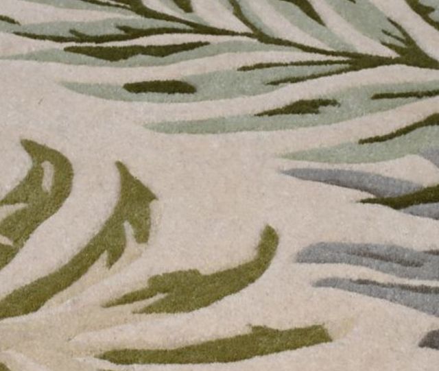 KAS Rugs Cove Ivory Ferns 5'x8' Area Rug-3