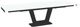 Amisco Customizable Amelia 112" Rectangular Extendable Table with 0.5" White Glass Top and 2 Leaves-1