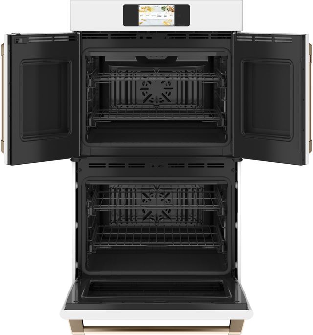 Café™ Professional Series 30" Matte White Double Electric Wall Oven-1