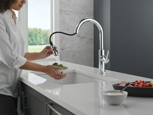 Delta Nicoli® Chrome Single Handle Kitchen Faucet-3