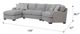 Emerald Home Analiese 3-Piece Gray Left-Arm Facing Sectional and Chaise-2