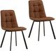 Dovetail Furniture Itzli 2-Piece Brown Dining Chair Set-0