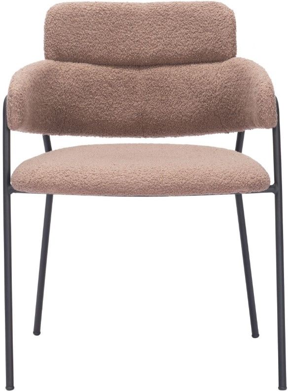 Zuo® Modern Marcel 2-Piece Black/Brown Dining Arm Chair Set-2