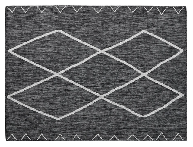 Olliix by Madison Park Darya Grey/White 8x10' Moroccan Indoor/Outdoor Rug-0