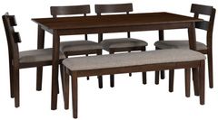 Powell® Drury Daly 6-Piece Brown/Sand Dining Table Set